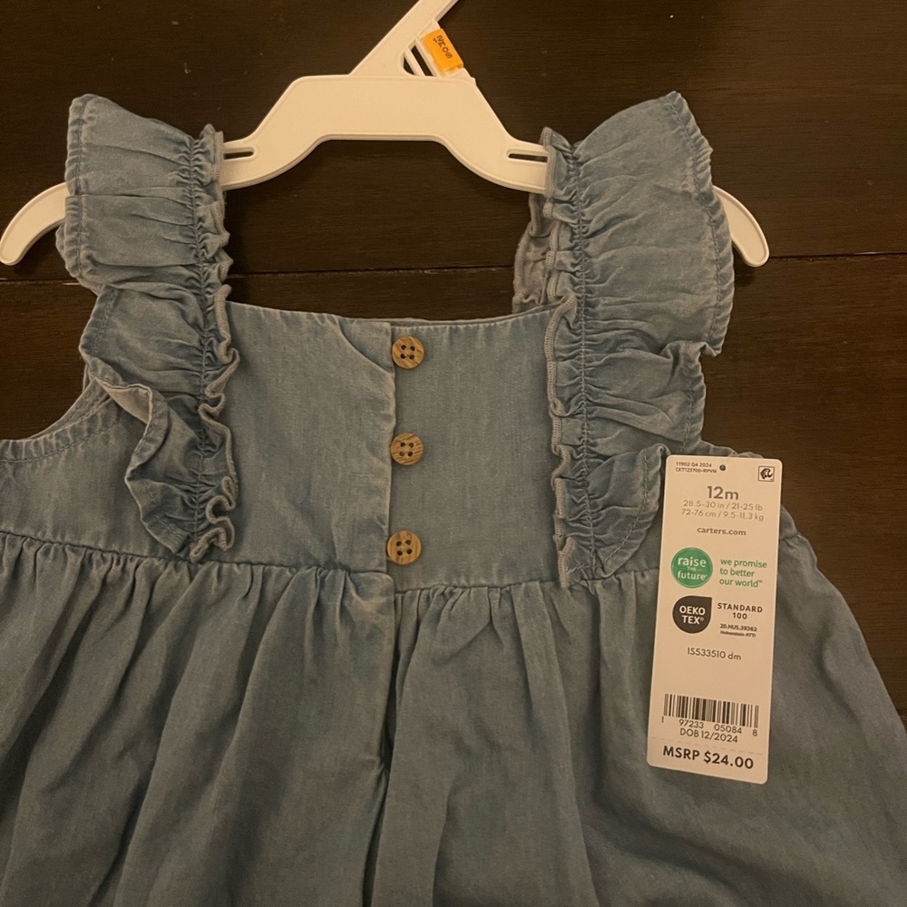 Carter's Blue Ruffle Dress - Picture 2 of 3